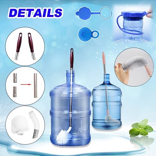 Bottle Brush, 3 Pack Long Handled Bucket Brushes with 2 Water Jug