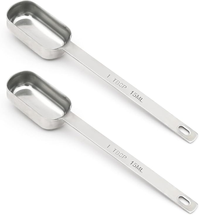 2PCS 1tbsp Single Measuring Spoon, Stainless Steel Long Handle Individual by BERYLER