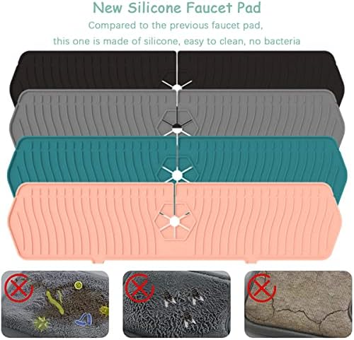 2 Pack Kitchen Faucet Sink Splash Guard, 24" x 5.6'' Upgrade Silicone