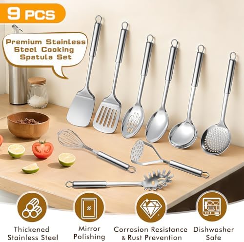 9-Piece Stainless Steel Cooking Utensil Set