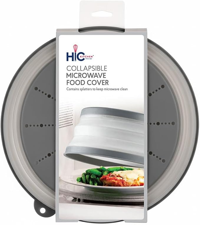 HIC Kitchen Collapsible Microwave Food Cover, BPA Free, Contains Splatter and - Image 6