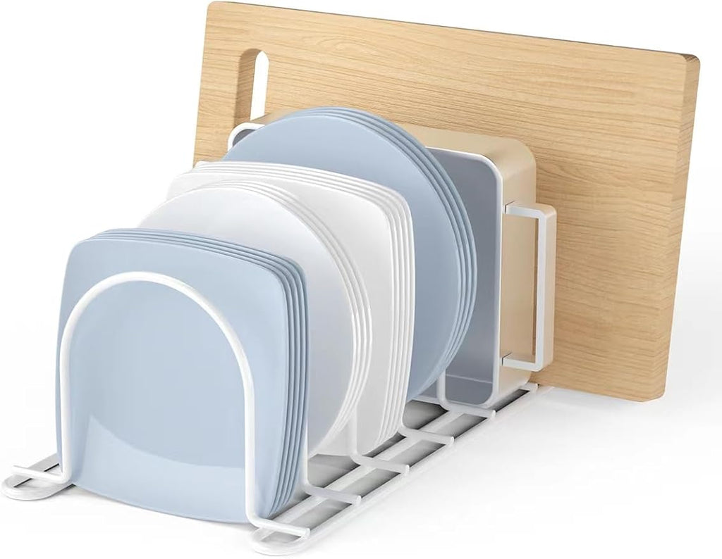 JAQ Plate Rack for Cabinet, 10.5" Vertical Dish Organizer for Plates, Pot Lids - Image 2