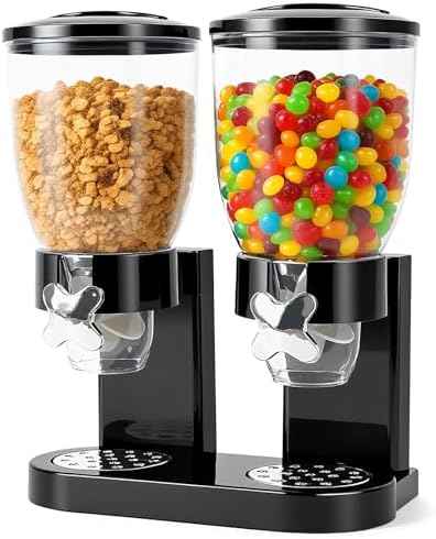Dual-Control Cereal Dispenser Countertop, 2 Pack 2L for Pantry