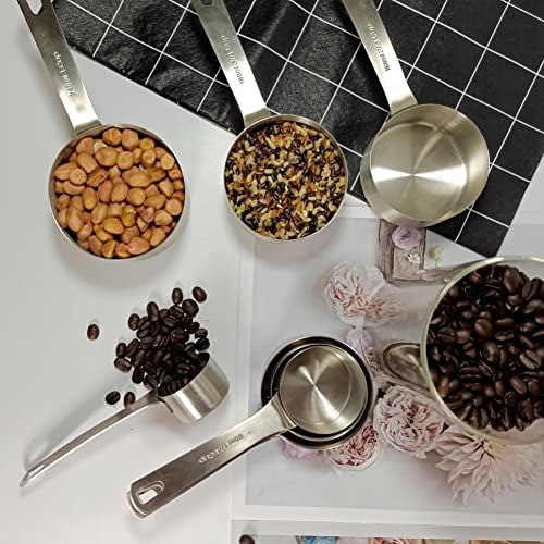 Measuring Cups Set, 18/8 Stainless Steel Measuring Cups for Dry &