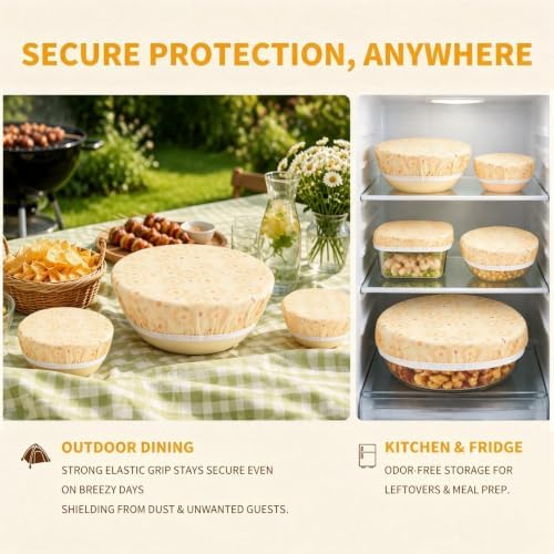 Beeswax Bowl Covers for Sourdough Proofing, 2 Pack
