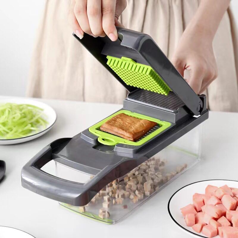 5-in-1 Vegetable Chopper and Mandoline Slicer, 6 Blades