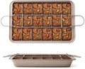 Brownie Pan with Dividers 12-In-by-8-In, Non Stick