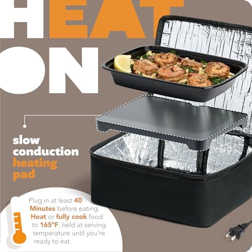 HOTLOGIC Mini Heated Lunch Box, 120V (Black)