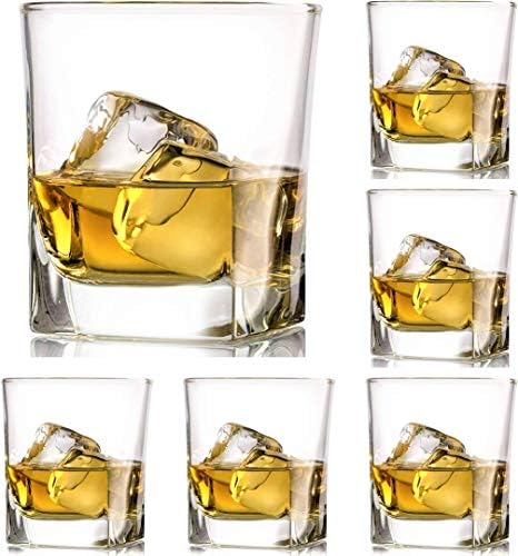 Crystal Whiskey Glasses Set of 6 Large Lead-Free Crystal Glass Tasting