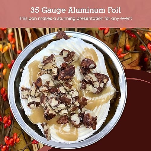 KitchenDance 8 oz Disposable Round Aluminum Foil Pan with Snap-on