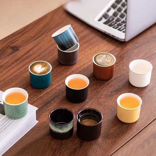 Espresso Cups Set of 2, Ceramic Espresso Cups, Expresso Shots Cups