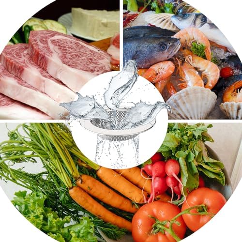 MR.SIGA Stainless Steel Kitchen Sink Strainer, 3 Pack