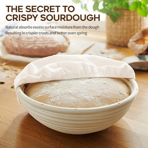 Dimpola Sourdough Baking Kit with Two 9 Inch Banneton Proofing