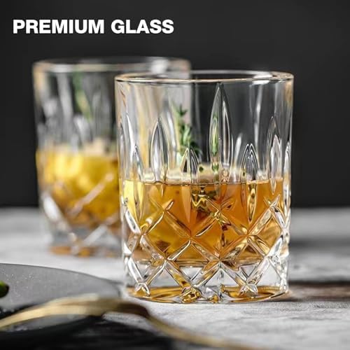 Qipecedm Drinking Glasses, 8 Piece Crystal Glass Cups, Mixed Glassware