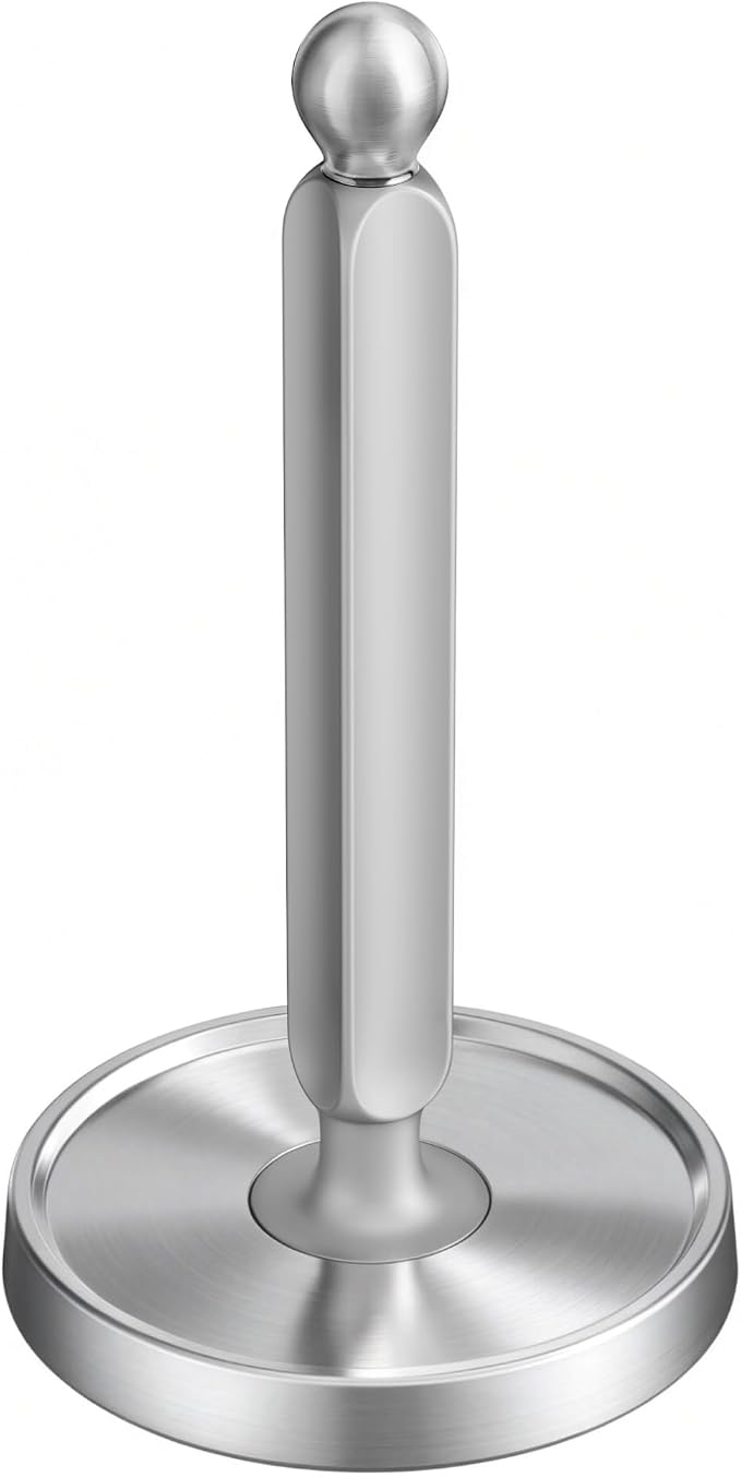 theaoo Paper Towel Holder Countertop, One-Handed Tear Paper Towel Stand by theaoo