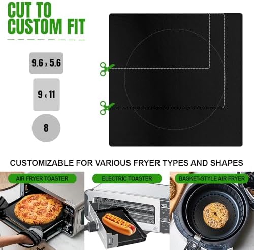 Toaster Oven Liners Reusable for Ninja Air Fryer Bottom Heat Resistant