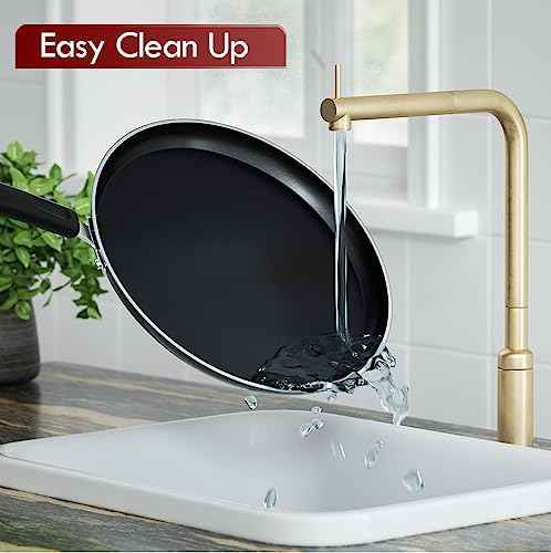 Cook N Home 10.25-Inch Nonstick Heavy Gauge Crepe Pancake Pan Griddle