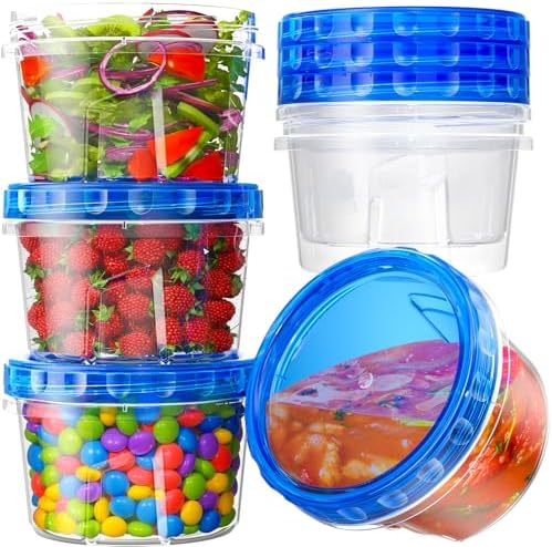 BiuLeon 6 Pack 17oz Freezer Storage Containers