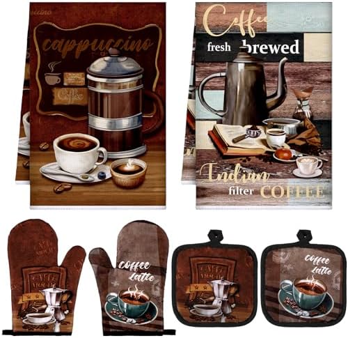 Jingmore 6 Pcs Kitchen Decor Set Accessorie Farmhouse Kitchen Towels