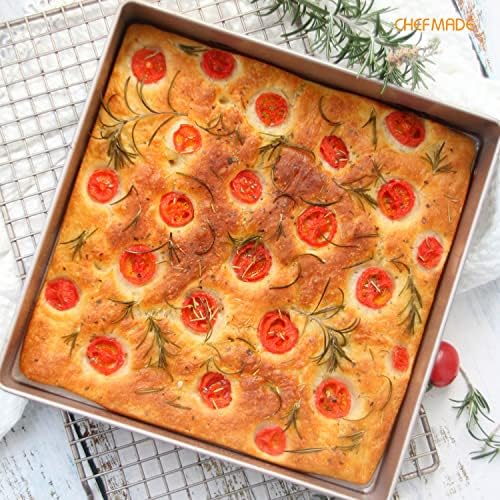 CHEFMADE 11-Inch Square Cake Pan, Non-Stick Deep Dish Bakeware for
