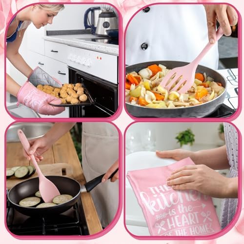 Pink Kitchen Accessories, 15-Pack