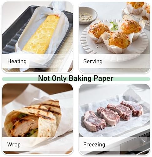 EcoDispose 500 Pcs Non-Stick Parchment Paper Baking Sheets