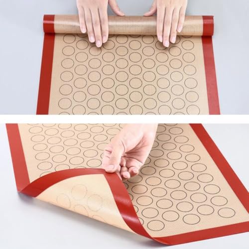 Macaron Baking Mat Reusable Pastry Liner Silicone Glass Fiber for