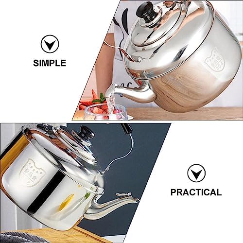 HEMOTON 4L Stainless Steel Whistling Tea Kettle
