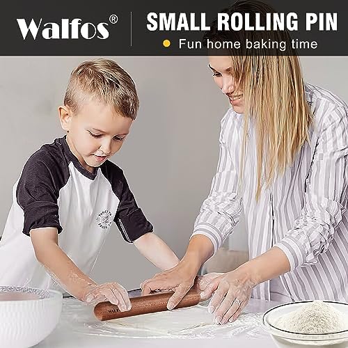 Walfos French Rolling Pin Set - Natural Wooden Rolling Pins