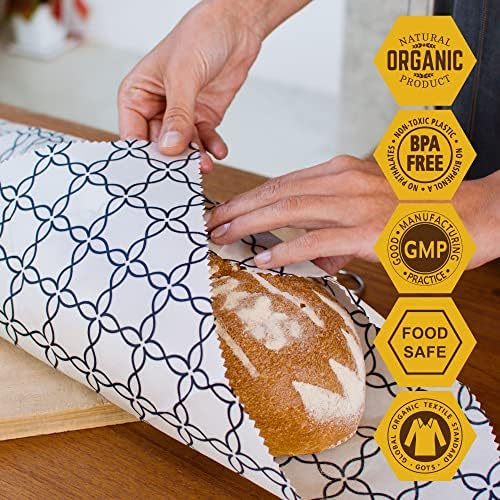 SuperBee Reusable Beeswax Bread Wrap, XXL, Meadow