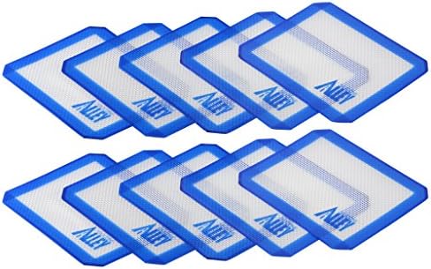 10 Non-stick Silicone Mat Pad, Small Rectangle 5 X 4 Inch, Blue