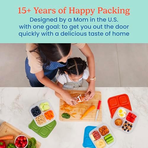 Bentgo Easyboxes 4-Compartment Snack Containers, 10-Pack