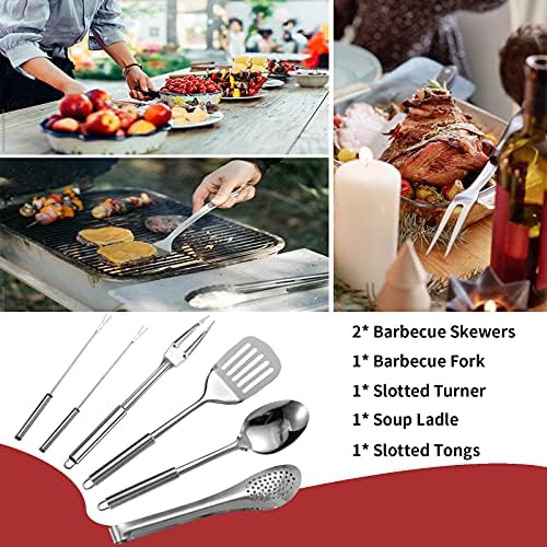 27-Piece Stainless Steel Camping Utensil Set