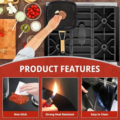 2-Pack Gas Stove Top Burner Cover Compatible with Samsung Gas Stove