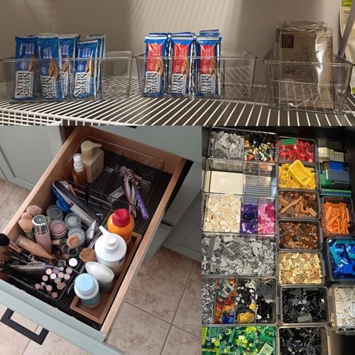 1 Pack Storage Organizer Bins, Plastic Bins Desk Organizer Containers
