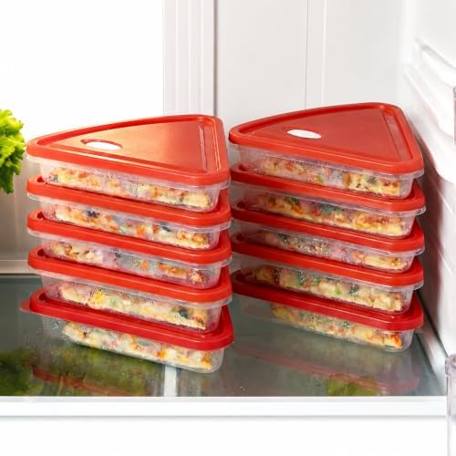 Pizza Storage Container 2-Pack, Stackable Pizza Saver for Leftovers