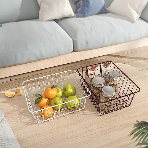 Redrubbit Wire Storage Baskets, Large Farmhouse Metal Freezer Basket