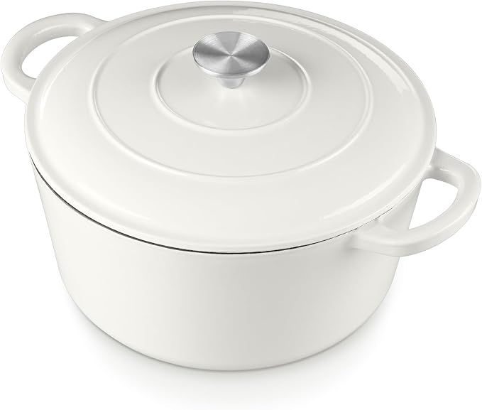 E-far 6 Quart Dutch Oven, Enameled Cast Iron Dutch Oven Pot by E-far