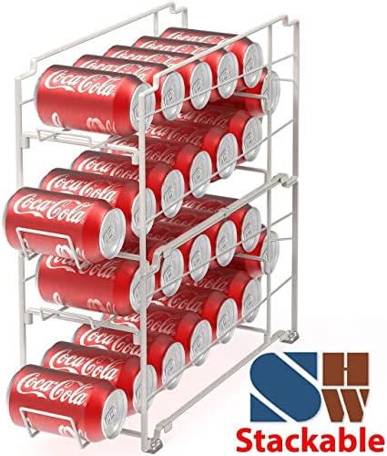 Simple Houseware Stackable Can Rack Organizer + Soda Can Dispenser
