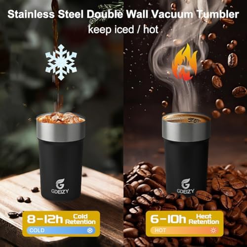 17oz Insulated Travel Coffee Mug, Stainless Steel Cup with Leakproof