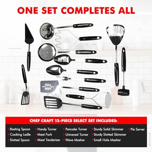 Chef Craft Select Turner/Spatula, 14 inch, Stainless Steel