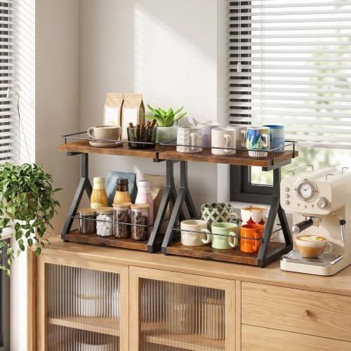 HOOBRO Coffee Mug Cup Holder, 2 Tier Mug Stand Rack for Countertop
