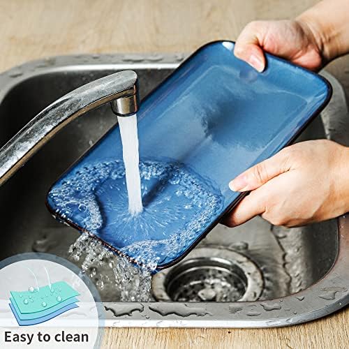 KOOV Rectangular Serving Tray, 14/12/10 Inch Large Serving Platter