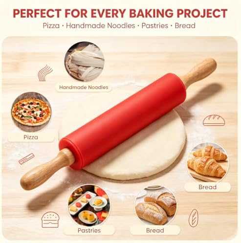 6 Pack Small Rolling Pin for Kids, 12 Inch Non-Stick Food Grade