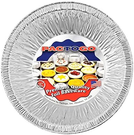 PACTOGO Disposable 5" Aluminum Foil Tart Pan with Clear Dome Lid