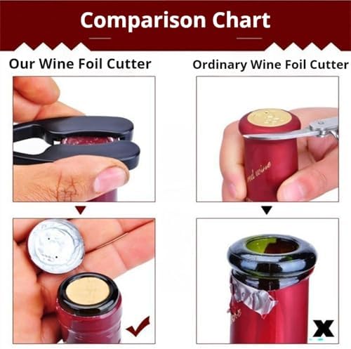 2 PACK Vacuum Wine Stopper with 2 PACK Wine Foil Cutter Tool, Wine