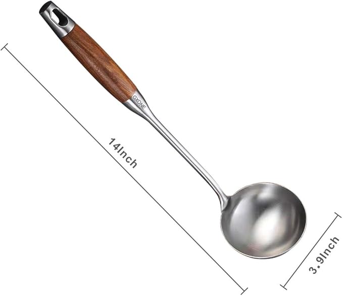 Soup Ladle, 304 Stainless Steel Cooking Ladle Spoon Wok Tools - Image 2