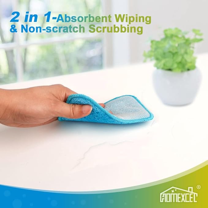 12 Pack Scrub & Wipe Cloths, Dual-Sided Sponges - Image 4