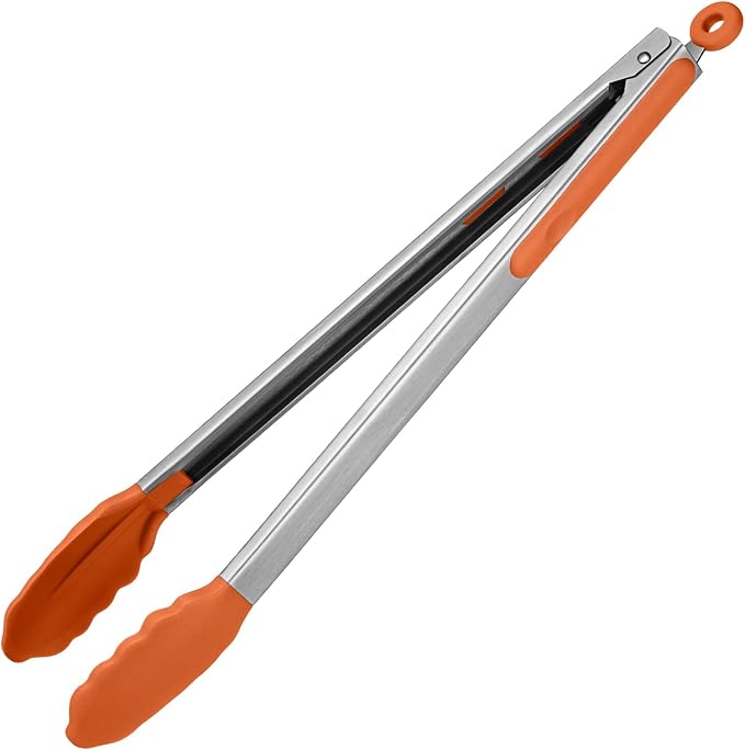 600ºF Heat Resistant Kitchen Tongs: U-Taste 16 inch Extra Long Large Silicone by U-Taste