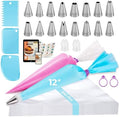 Kootek 124 Icing Piping Bags and Tips Set, Blue